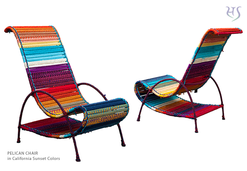 Pielican Chair in California Sunset Colors